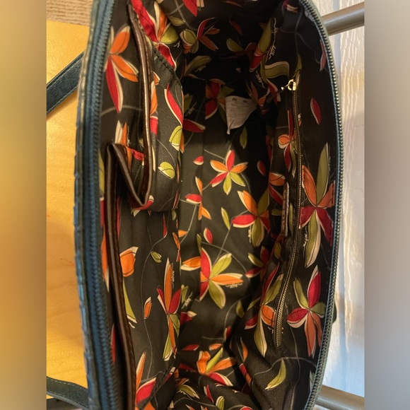 espe Blue Vegan Leather Satchel w/crossbody Strap - Picture 6 of 6